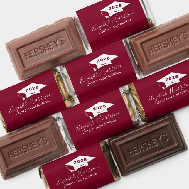 Graduation Script Photo Burgundy Hershey's Miniatures (Assorted)