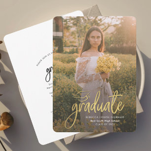 Graduation Script Photo Grad Open House 2025 Invitation