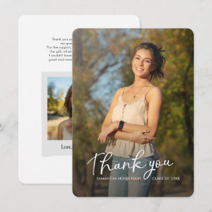 Graduation Script Photos Grad 2025 Thank You Card