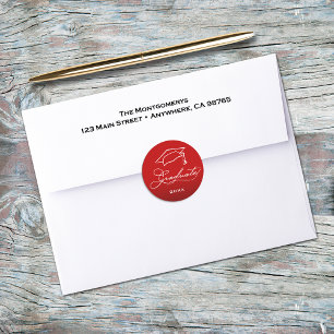 Graduation Script Red Envelope Seal
