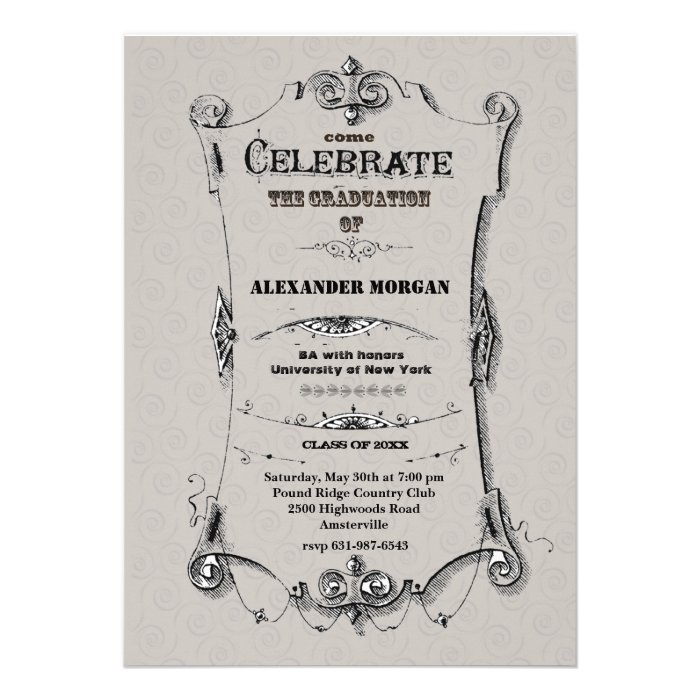 Graduation Scroll Invitation