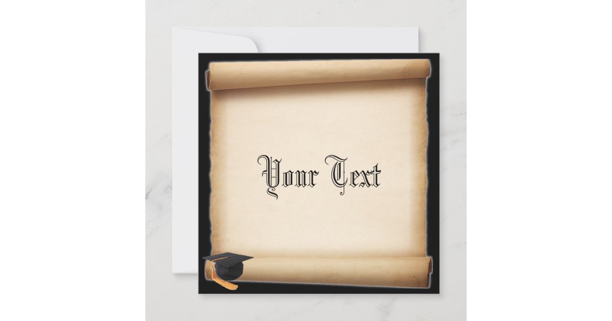 Graduation Scroll template Zazzle