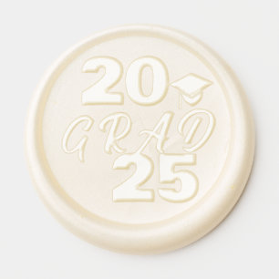 Graduation Seal, Sticker, Year, text, Class, Grad Wax Seal Sticker