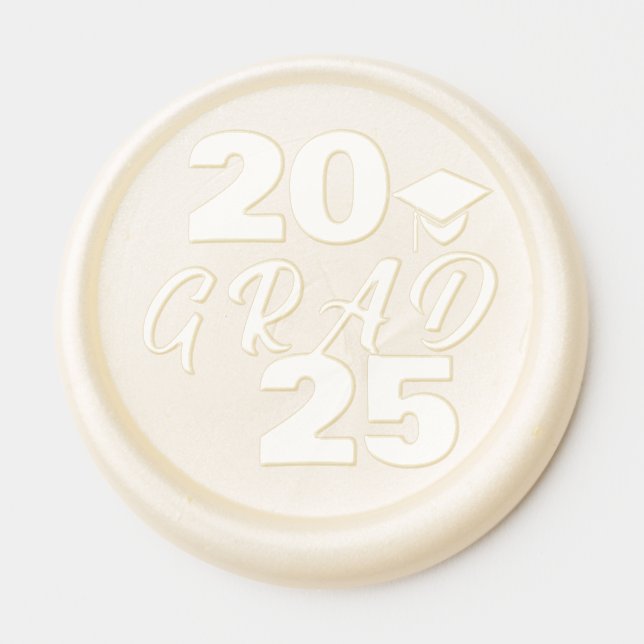 Graduation Seal, Sticker, Year, text, Class, Grad Wax Seal Sticker (Front)