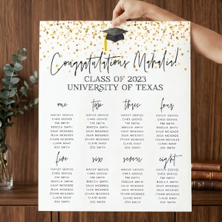 Graduation Seating Chart Template, Printable Congr Foam Board