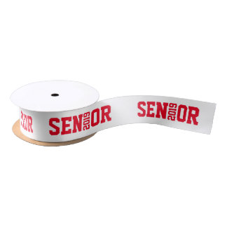 Graduation Senior Block Letter Class of 2019 Satin Ribbon