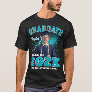 Graduation Senior Class Custom Photo Bootleg Rap T-Shirt
