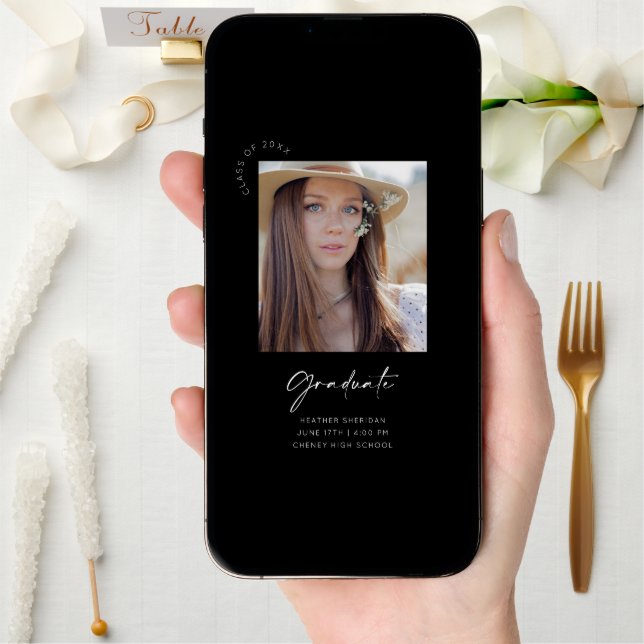 Graduation Senior Class Photo Announcement Card (Front Digital)