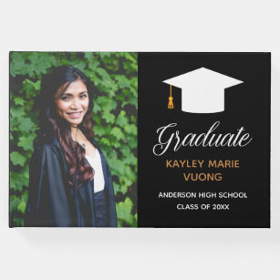 Wooden Graduation Guest Book Grad Gifts Rustic Personalized Class of 2–  Stocking Factory