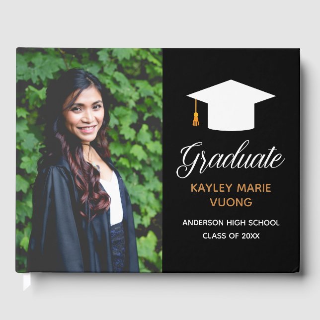 Graduation Senior Photo Autograph Keepsake 2025 Guest Book (Front)