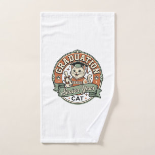 Graduation Senior Year Cat Graduation Senior Year Hand Towel