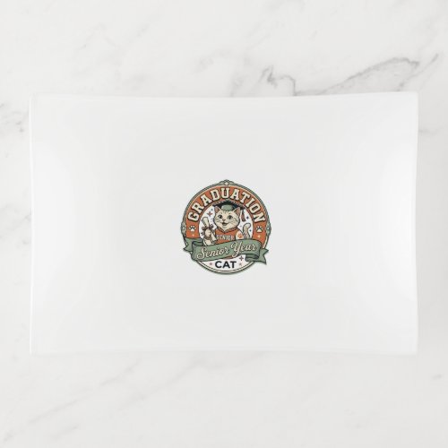Graduation Senior Year Cat Graduation Senior Year Trinket Tray