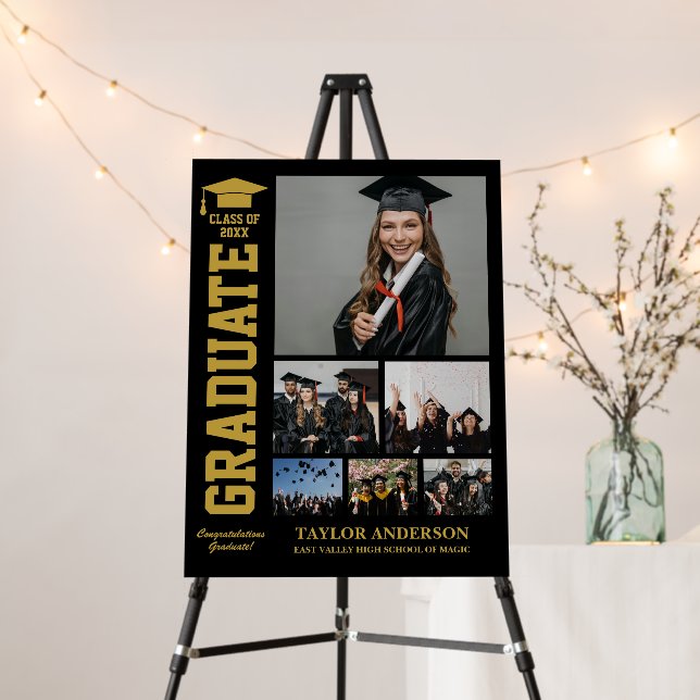 Graduation Senior Year Graduate Photo Collage Foam Board (In Situ (Stand))