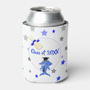 Graduation Shark party can cooler keepsake