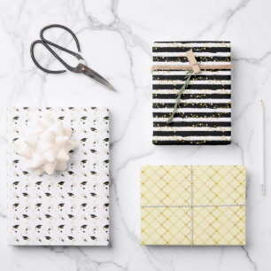 Graduation Shine Trio 3 Wrapping Paper Sheets