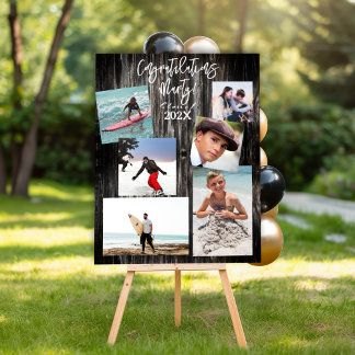 Graduation Sign Photo Collage Poster Board Sign