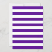Graduation - Silver Purple White Stripes Invitation (Back)