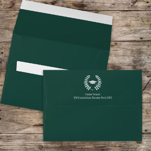 Graduation Simple Classic Laureate Dark Green Envelope