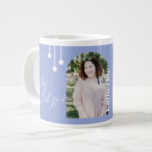 Graduation Simple Foliage Photo Lavender Giant Coffee Mug