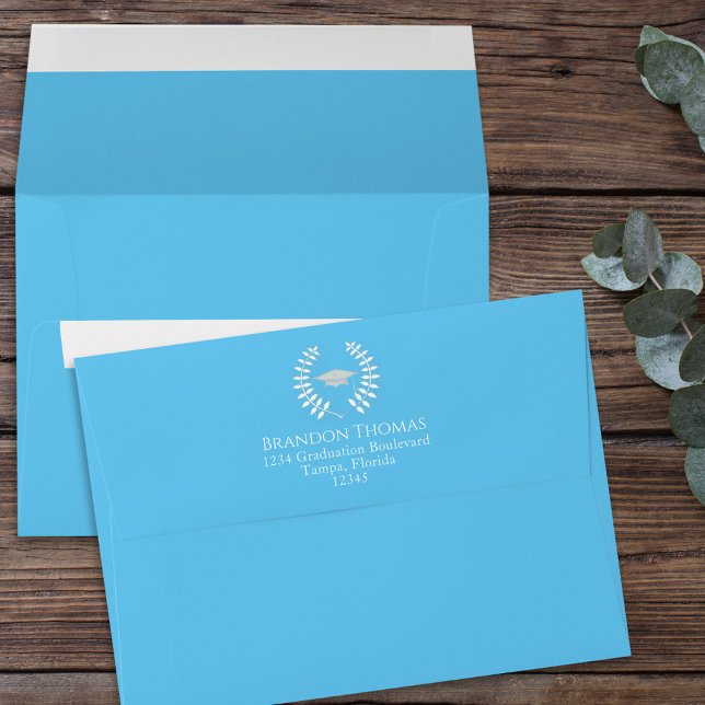 Graduation Simple Modern Classic Light Blue Envelope (Creator Uploaded)