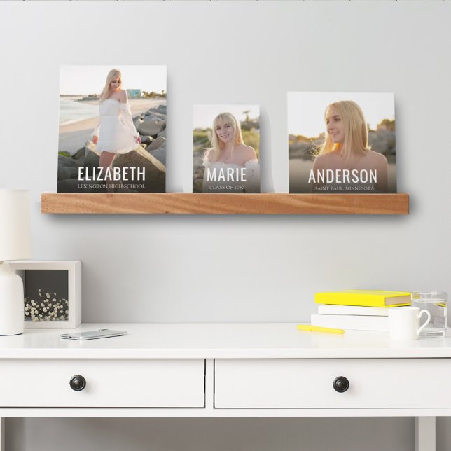 Graduation Simple Multi Photo Minimalist Class of Picture Ledge (Creator Uploaded)