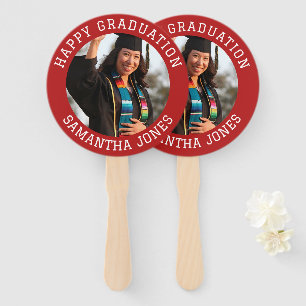 Graduation simple photo modern Graduate party Hand Fan