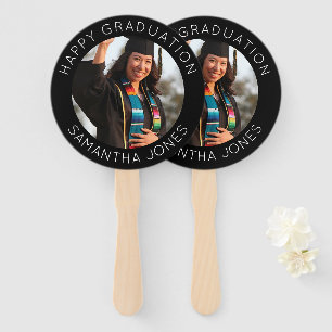 Graduation simple photo modern Graduate party Hand Fan