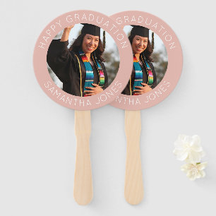 Graduation simple photo modern Graduate party Hand Fan