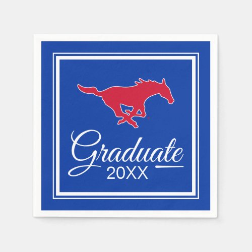 Graduation  SMU Mustangs Logo Napkins