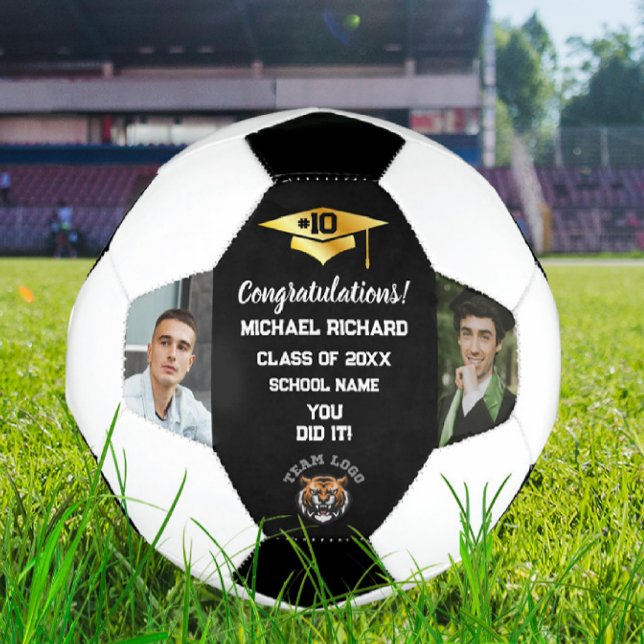 Graduation Soccer Custom Photo & Name Keepsake Ball (Creator Uploaded)