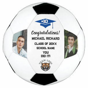 Graduation Soccer Custom Photo & Name Keepsake Soccer Ball