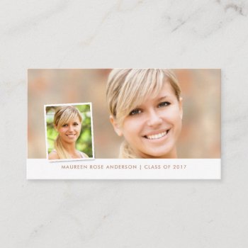 Graduation Social Media Photo Style Name Cards by HolidayInk at Zazzle