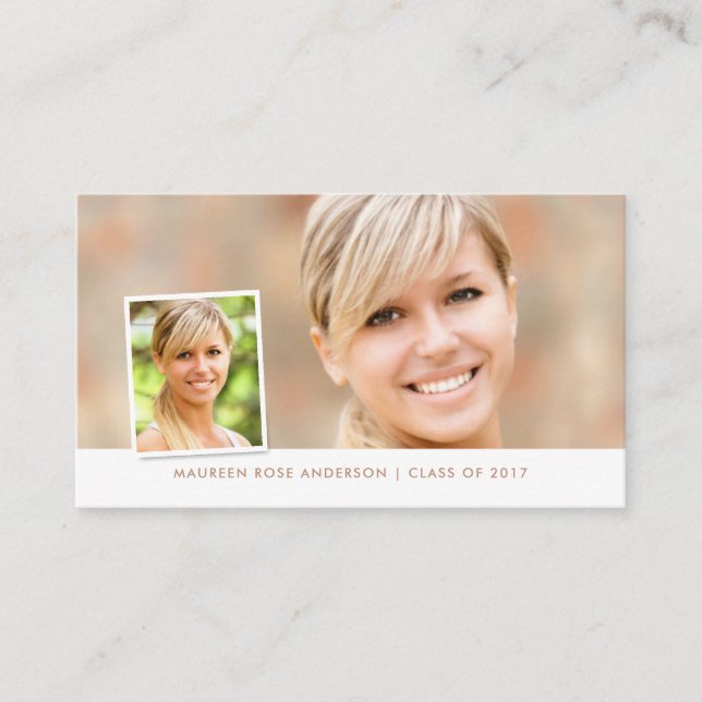 Graduation Social Media Photo Style Name Cards (Front)