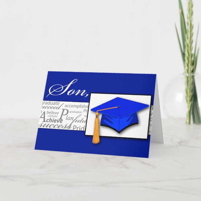 Graduation Son Hat Card (Front)