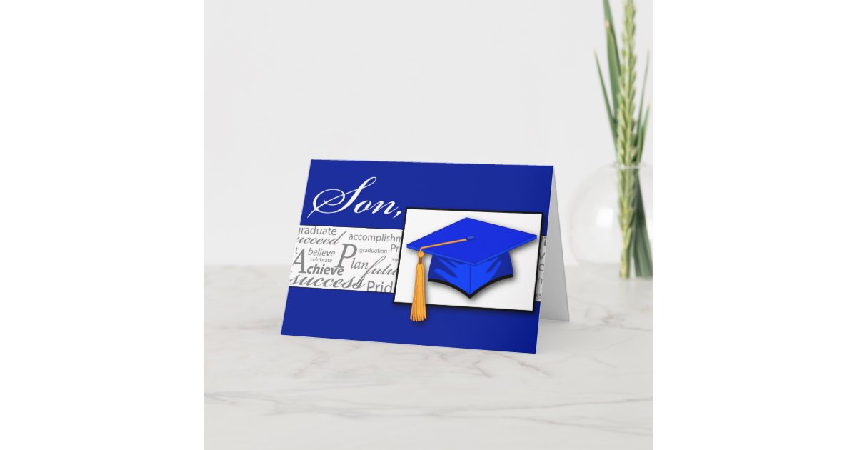 Graduation Son Hat Card | Zazzle