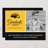 Graduation | Southern Mississippi Eagle Logo Invitation (Front/Back)