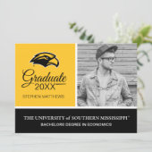 Graduation | Southern Mississippi Eagle Logo Invitation (Standing Front)
