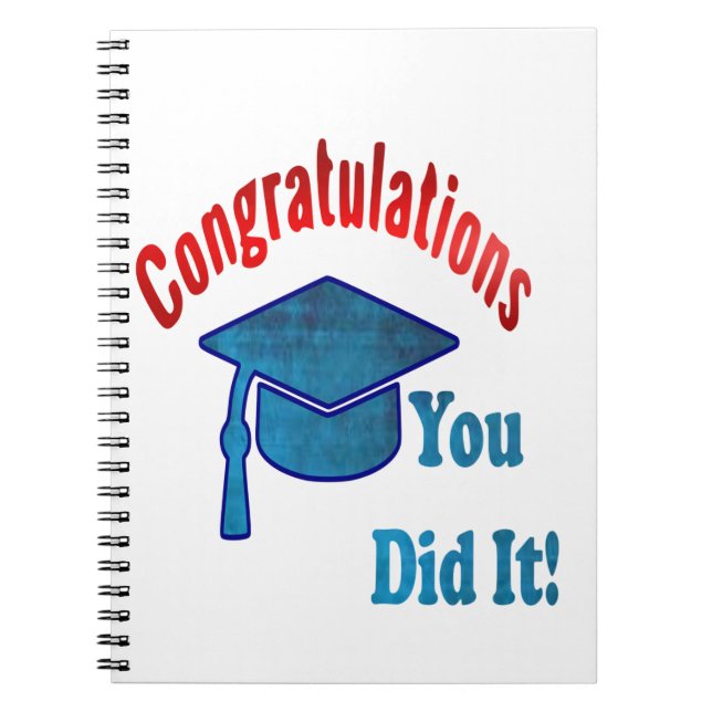 Graduation Spiral Notebook For Graduate Students (Front)