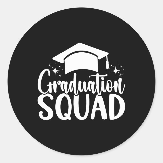 Graduation Squad Cl Of 2025 Graduation  Classic Round Sticker (Front)
