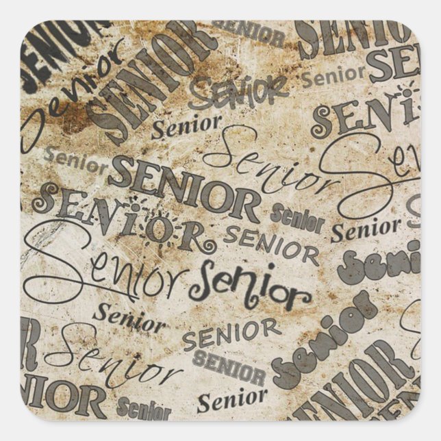 graduation square sticker (Front)