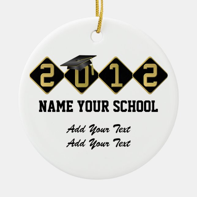 Graduation - SRF Ceramic Ornament (Front)