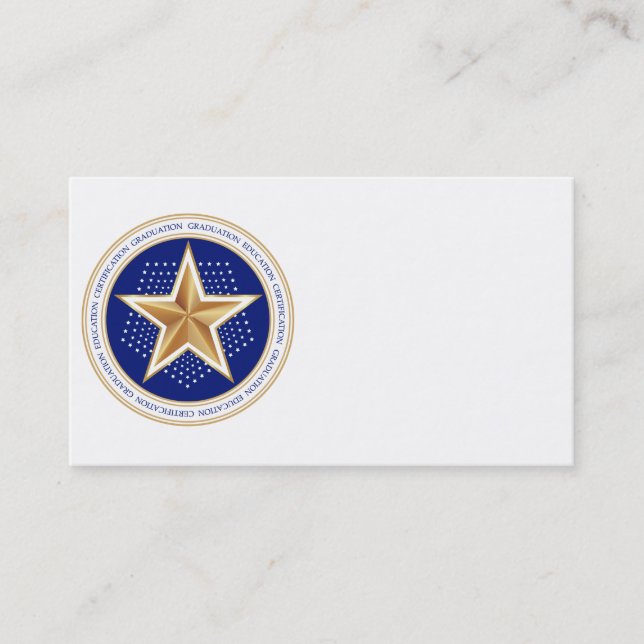 Graduation star calling card (Front)