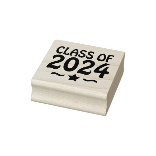 Graduation Star Class of 2024 Rubber Stamp