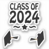 Class of 2024 Vinyl Sticker - Graduate High School College - Die Cut Decal