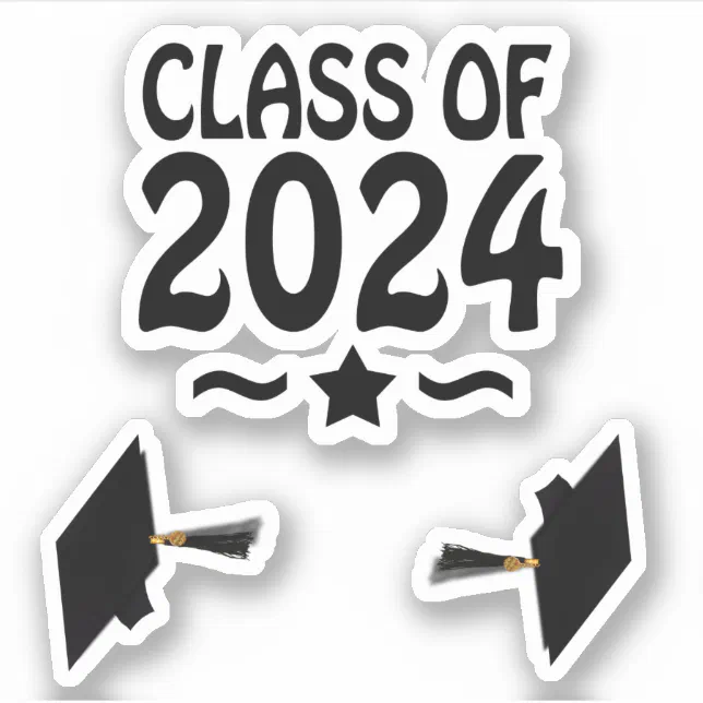 Graduation Star Class of 2024 Sticker | Zazzle