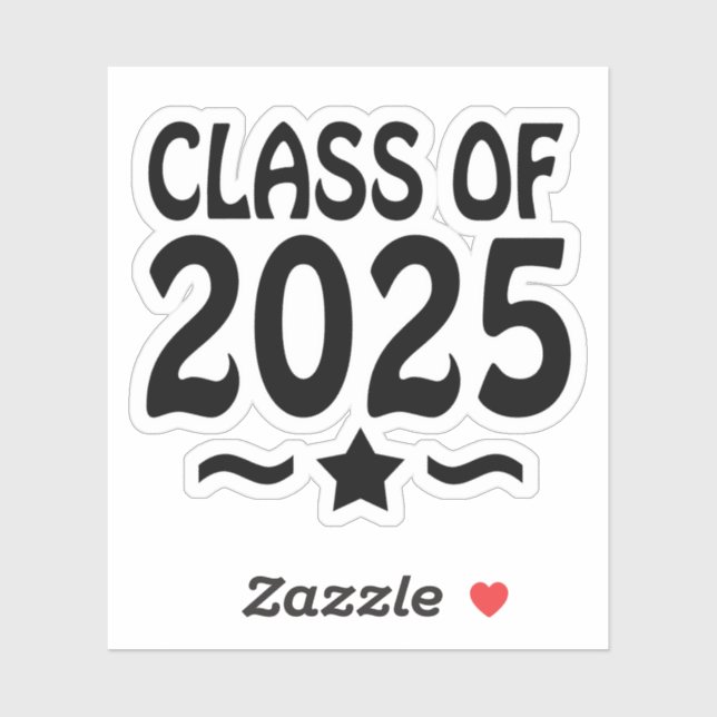 Graduation Star Class of 2025 Sticker (Sheet)