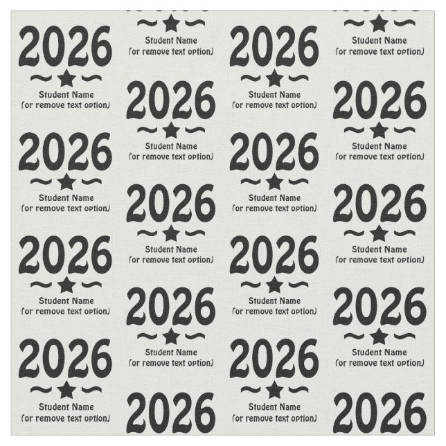 Graduation Star Class of 2026 Grad Fabric (Close Up)