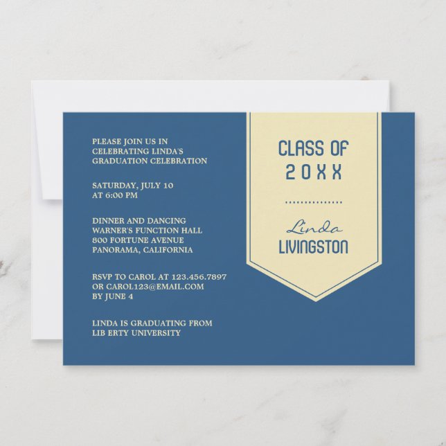 Graduation Stole Invitation (Front)