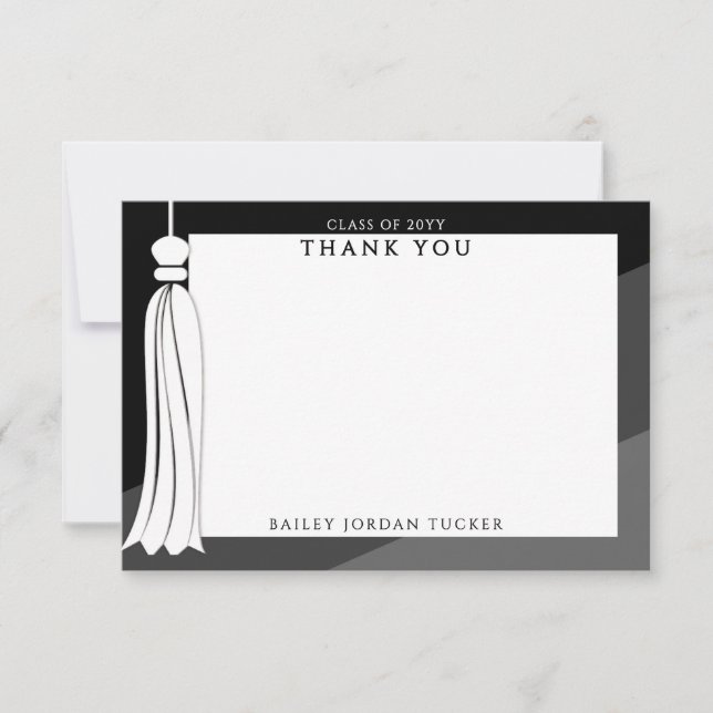 Graduation Tassel Black Ombre Thank You (Front)