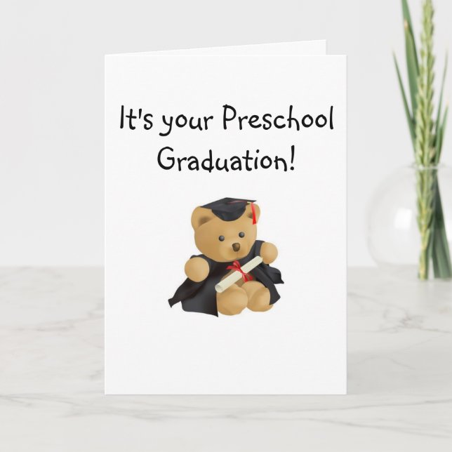 Graduation-Teddy Bear Card (Front)